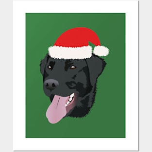 Christmas Black Lab Posters and Art